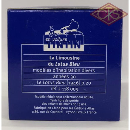 Tintin / Kuifje - Tintin's Cars 1/43 - The Blue Lotus Limousine (15cm)