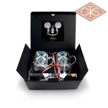 Disney - Mickey & Minnie Gift Box Blue: 2 Stackable Mugs + Placemat Set