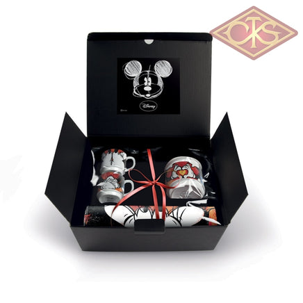 Disney - Mickey & Minnie Gift Box Red: 2 Stackable Espresso Cups + Sugar Bowl Placemat Set