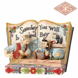 Disney Traditions - Pinocchio - Pinocchio, Geppetto & Figaro "Someday You Will Be a Real Boy" (Storybook) (15 cm)