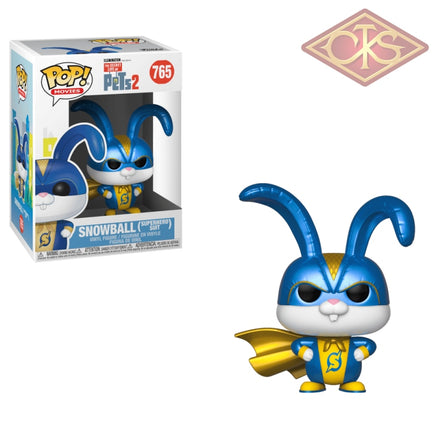 Funko POP! Movies - The Secret Life of Pets 2 - Vinyl Figure Snowball (Superhero Suit) (765)