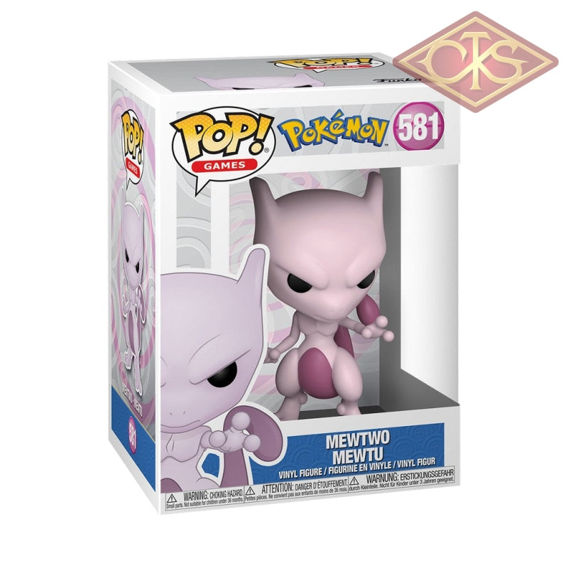 Funko Pop! Games Pokemon Mewtwo (Flocked) Summer Convention Exclusive  Figure #581 - US