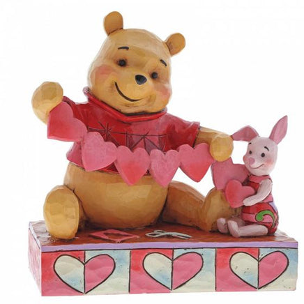 Disney Traditions - Winnie The Pooh & Piglet Handmade Valentines (14 Cm) Figurines
