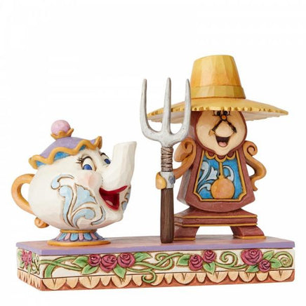 Disney Traditions - Beauty & The Beast - Mrs Potts & Cogsworth "Workin' Round the Clock" (13 cm)