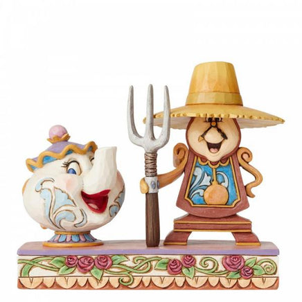 Disney Traditions - Beauty & The Beast - Mrs Potts & Cogsworth "Workin' Round the Clock" (13 cm)