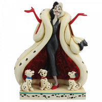 Disney Traditions - 101 Dalmatians - Cruella & Puppies "The Cute & The Cruel" (21 cm)