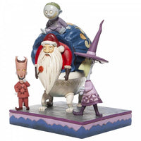 DISNEY TRADITIONS Figure - The Nightmare Before Christmas - Lock, Shock & Barrel w/ Santa "Bagged & Delivered" (23 cm)