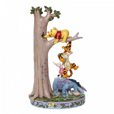 DISNEY TRADITIONS Figure - Winnie The Pooh - Tree w/ Pooh & Friends "Hundred Acre Caper" (25cm)