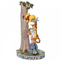 DISNEY TRADITIONS Figure - Winnie The Pooh - Tree w/ Pooh & Friends "Hundred Acre Caper" (25cm)