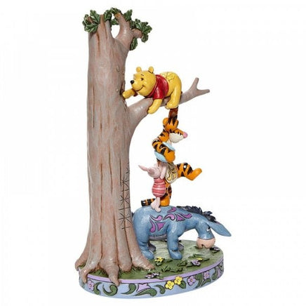 DISNEY TRADITIONS Figure - Winnie The Pooh - Tree w/ Pooh & Friends "Hundred Acre Caper" (25cm)