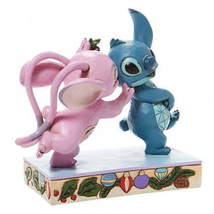 DISNEY TRADITIONS - Lilo & Stitch - Stitch and Angel w/ Mistletoe "Mistletoe Kiss" (15 cm)