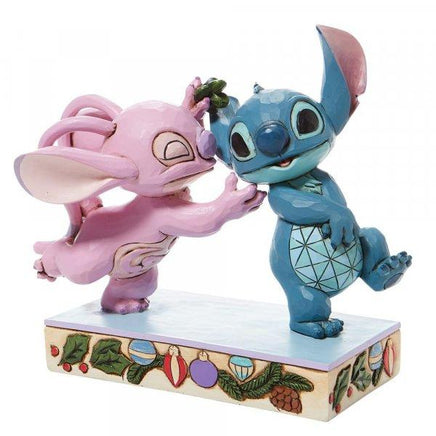 DISNEY TRADITIONS - Lilo & Stitch - Stitch and Angel w/ Mistletoe "Mistletoe Kiss" (15 cm)