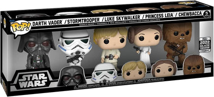 Funko Pop! Star Wars - Darth Vader / Stormtrooper / Luke Skywalker / Princess Leia / Chewbacca (5 pack) Exclusive