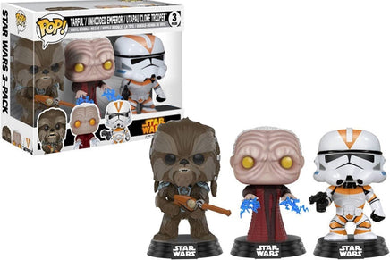 Funko Pop! Star Wars - Star Wars - Tarfful, Unhooded Empero & Utpau Clone Trooper (3 Pack)