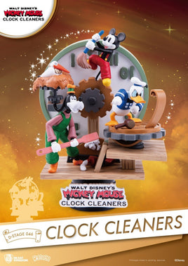 Disney - Mickey Mouse Diorama Clock Cleaners (Ds-046) (15 Cm) Figurines