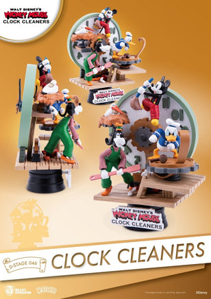 Disney - Mickey Mouse Diorama Clock Cleaners (Ds-046) (15 Cm) Figurines