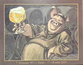 COMICS Ex-libris : Blacksad "7e Rencontre BD Le Roeul - 17-18 mars 2001" (Guarnido Juanjo)