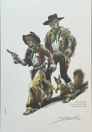 COMICS Ex-libris : Spirou & Fantasio "Hommage à Franquin" (Derib)