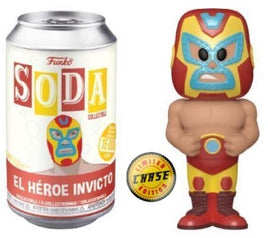 Funko SODA - Marvel, Lucha Libre - El Héroe Invicto (Iron Man) (Metallic) CHASE