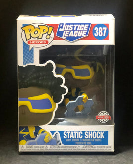 Funko POP! Heroes - Justice League - Static Shock (387) Exclusive Box Damage