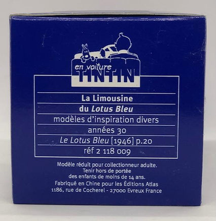Tintin / Kuifje - Tintin's Cars 1/43 - The Blue Lotus Limousine (15cm)
