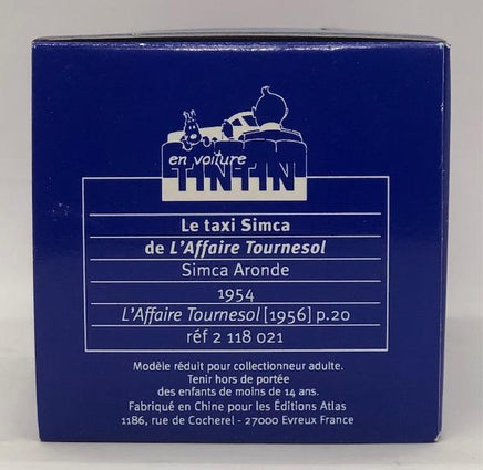 Tintin / Kuifje - Tintin's Cars 1/43 - The Taxi Simca (Simca Aronde °1954) (15cm)