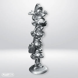 PLASTOY Collectoys - The Smurfs - A Tower of Smurfs Silver (50cm) 