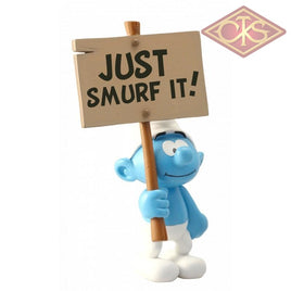 PLASTOY Collectoys - The Smurfs -  Smurft w/ Singn "Just SMURF it !"