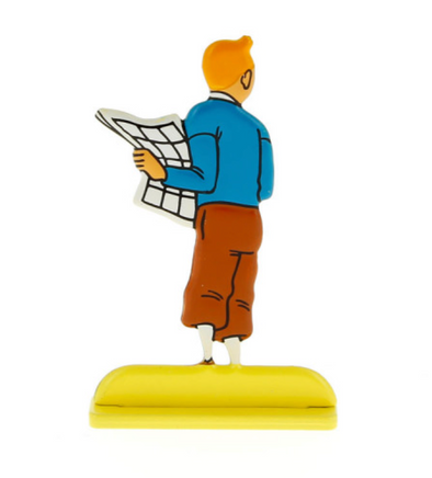 Moulinsart - Tintin / Kuifje - Tintin Holding a Newspaper (6cm)