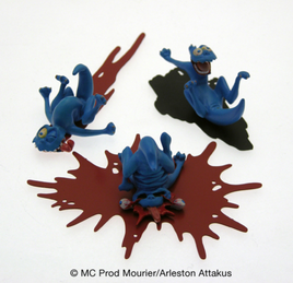 ATTAKUS Metal - Trolls de Troy, Pack de 3 schfoumpfs (n°1) (Limited & Numbered) (4cm)