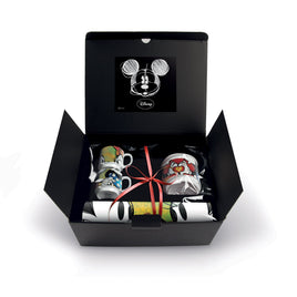 Disney - Mickey & Minnie Gift Box Green:  2 Stackable Espresso Cups + Sugar Bowl Placemat Set