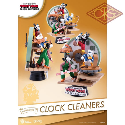 Disney - Mickey Mouse Diorama Clock Cleaners (Ds-046) (15 Cm) Figurines