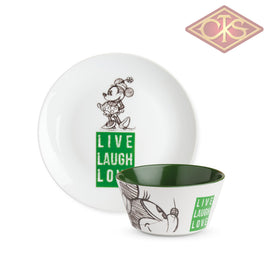 Disney - Minnie Mouse Set Desert Green:  Plate + Bowl In Gift Box
