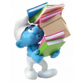 Plastoy - Schtroumpf Pile De Livres / Smurf Met Toren Boeken Of Books