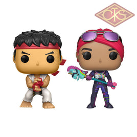 Funko POP! Games - Street Fighter vs Fortnite - Ryu & Brite Bomber (2Pack)