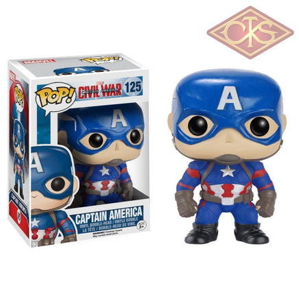 Funko POP! Marvel - Captain America - Vinyl Figure Captain America (125) Bobble-Head