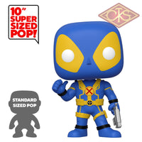 Funko Pop! Marvel - Deadpool Thumb Up Blue / Yellow 10 (548) Small Damage Box Pop