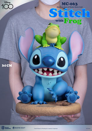 BEAST KINGDOM Statue - Disney, Lilo & Stitch - Stitch w/  Frog (Limited & Numbered) (34 cm)