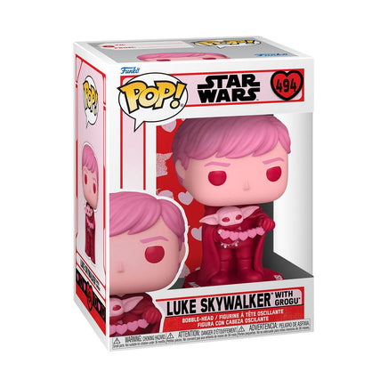 Funko POP! Star Wars - Valentines S2 - Luke Skywalker w/ Grogu (494)