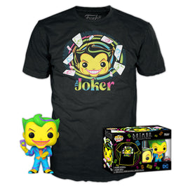 Funko Pop! Tees - Batman The Animated Series Joker (Blacklight) + T-Shirt (L) (370) Exclusive Pop