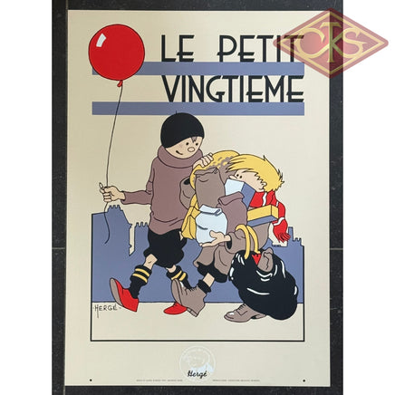 Serigraphy Hergé “Quick et Flupke Le Petit Vingtième Baignade" (35cm x 50cm) (°1993)