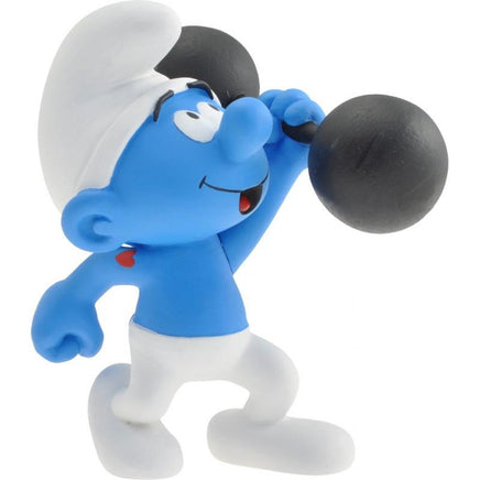 Plastoy - Hefty Smurf W/ Dumbbells / Le Schtroumpf Costaud Potige Figurines