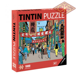 Tintin / Kuifje - Puzzle / Puzzel - “Shanghai" (Shanghai Street) (1000 pieces) + poster