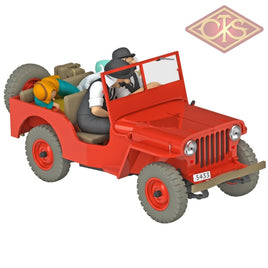 Tintin / Kuifje - Tintin's Cars 1/24 - Red Jeep w/ Thomson & Thompson (Land of Black Gold) #6 (26cm)