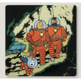 Tintin / Kuifje - Magnets Haddock & Milou (Lune) Bobbie (Maan) Snowy (Moon)