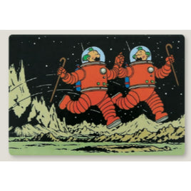 Tintin / Kuifje - Magnets Dupond & Dupont (Lune) Jansen Janssen (Maan) Thomson Thompson (Moon)