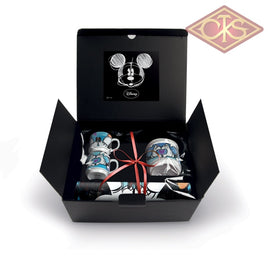 Disney - Mickey & Minnie Gift Box Blue:  2 Stackable Espresso Cups Blue + Sugar Bowl Placemat Cups
