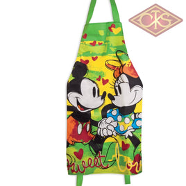 Disney - Mickey & Minnie Green Kitchen Apron Sweet Love