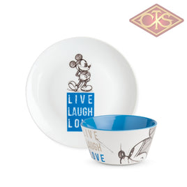 Disney - Minnie Mouse Set Desert Blue:  Plate + Bowl In Gift Box