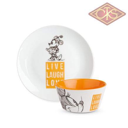 Disney - Minnie Mouse Set Desert Orange:  Plate + Bowl In Gift Box